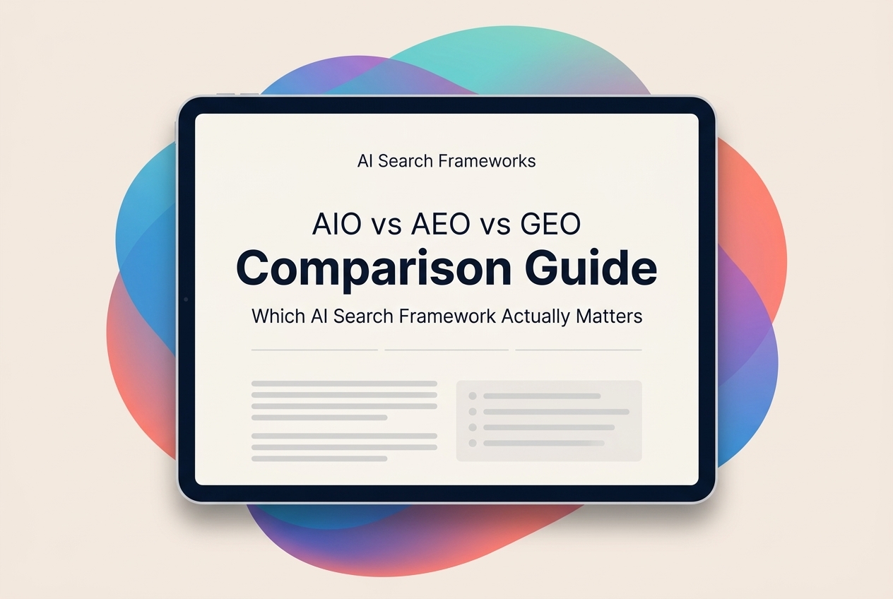 AIO AEO GEO comparison guide